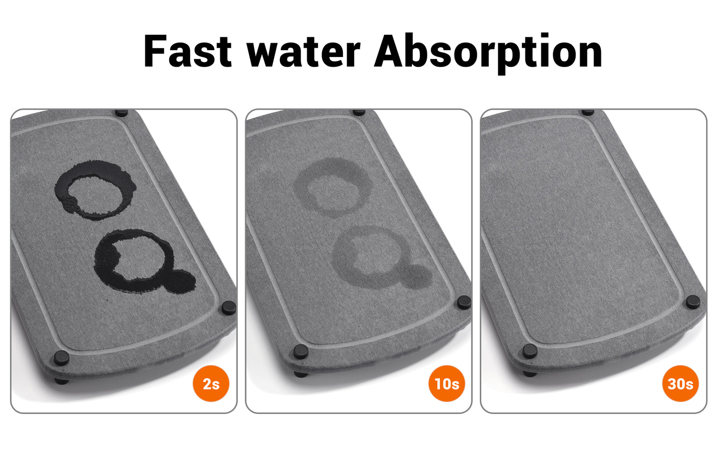 Diatomite Bathroom Tray - Dark Grey