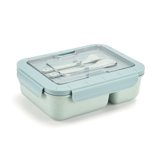 Husk Fiber 3 Compartment Bento Box With Cutlery