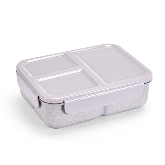 Husk Fiber 3 Compartment Bento Box - Grey