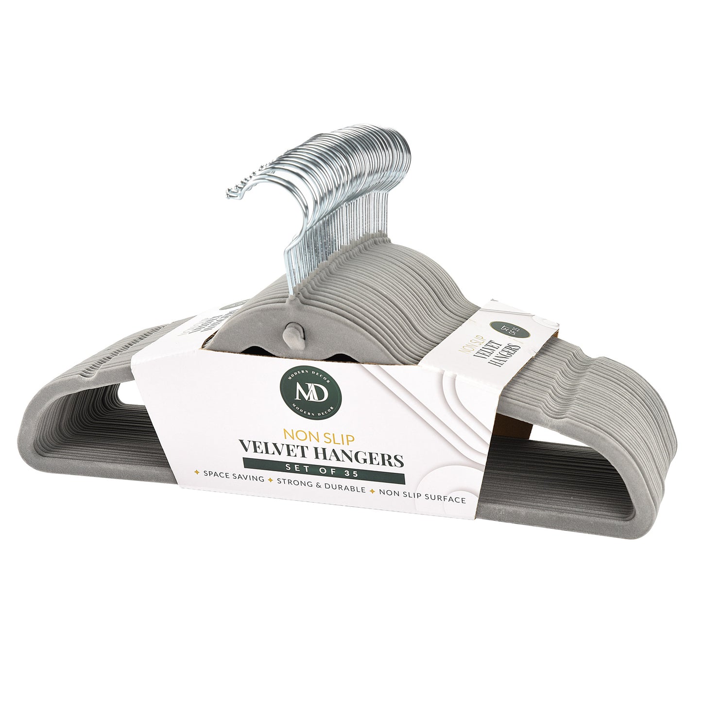 25 Pack Adult Velvet Hangers - Grey