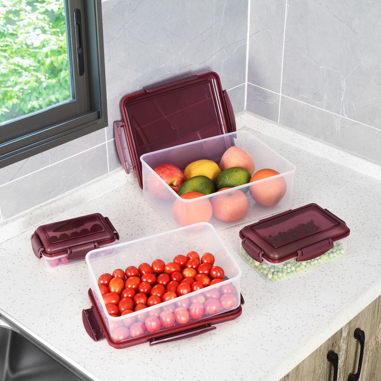 8 Piece Air Tight Food Storage Container Set