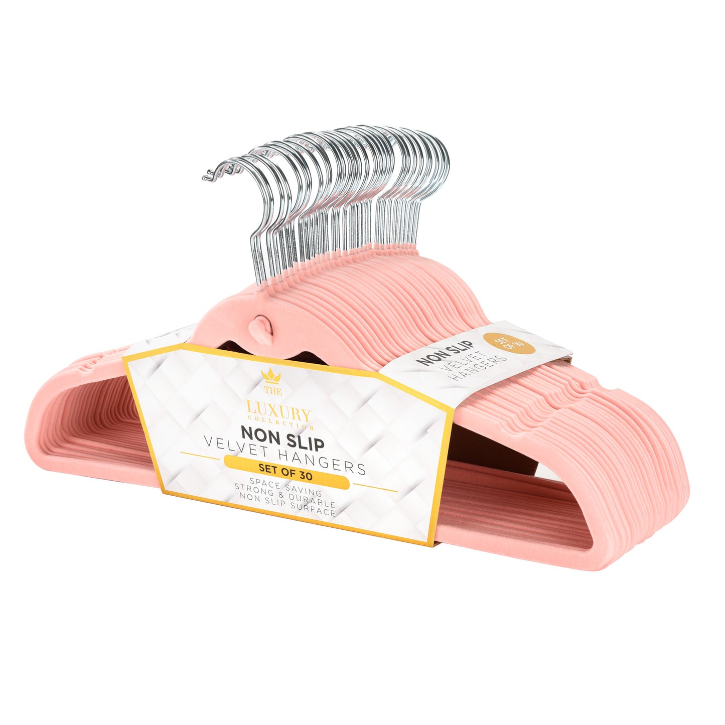 The Luxury Collection Adult Velvet Hangers - Pink