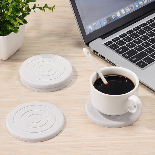 4 Pack Diatomite Drink Coasters - Grey