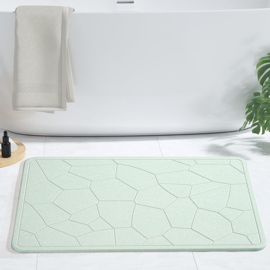 Diatomite Earth Stone Bath Mat - Rocky Sage Green
