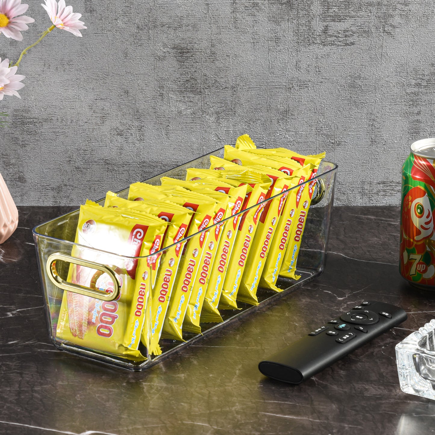 Multi Use Storage Bin With Gold Plated Handles - Small