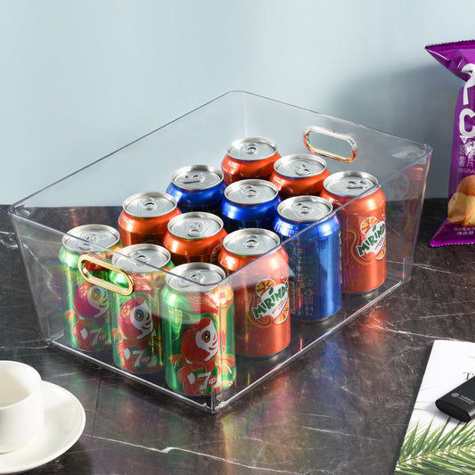 Multi Use Storage Bin With Gold Plated Handles - Large