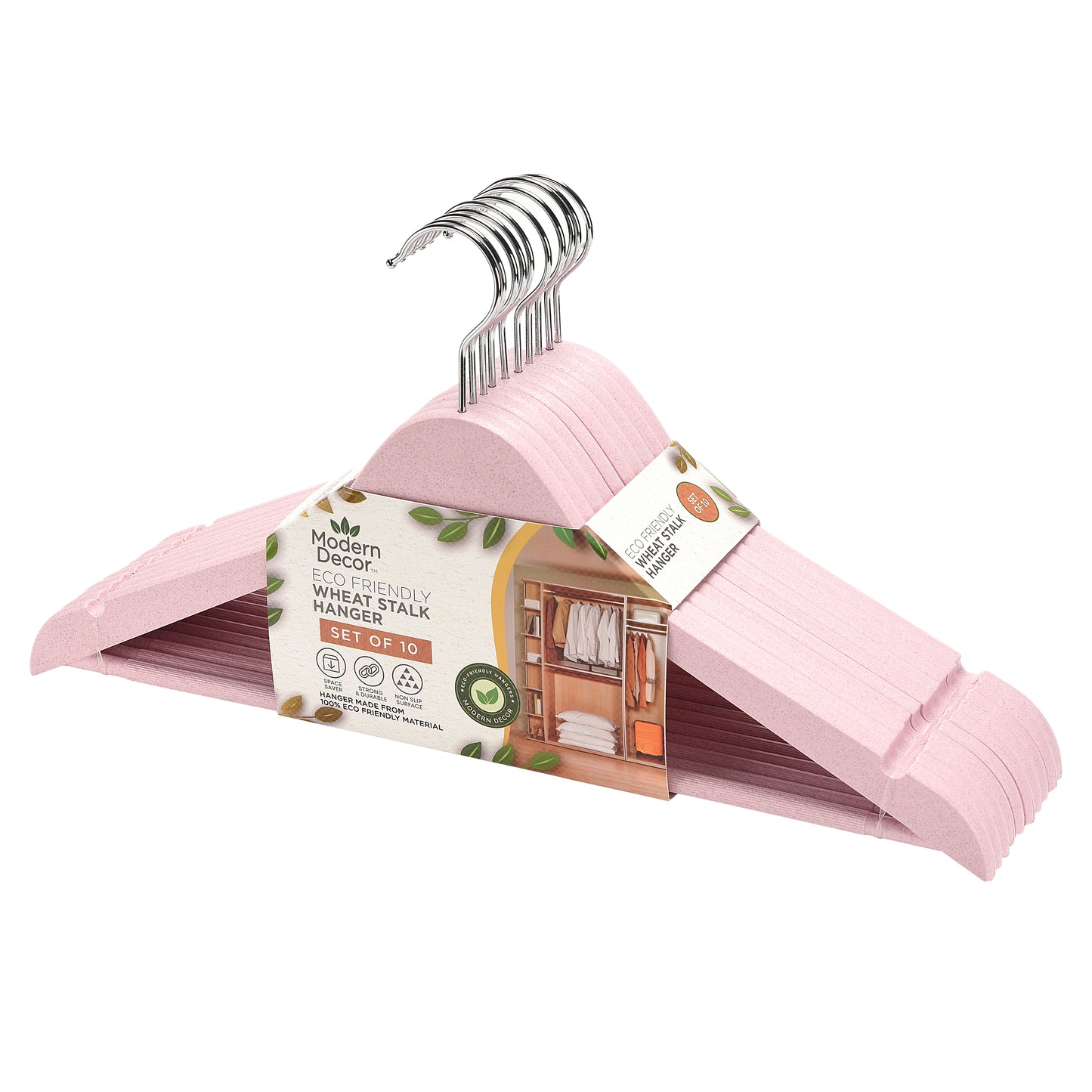 10 Pack Wheat Stalk Adult Hangers - Pink