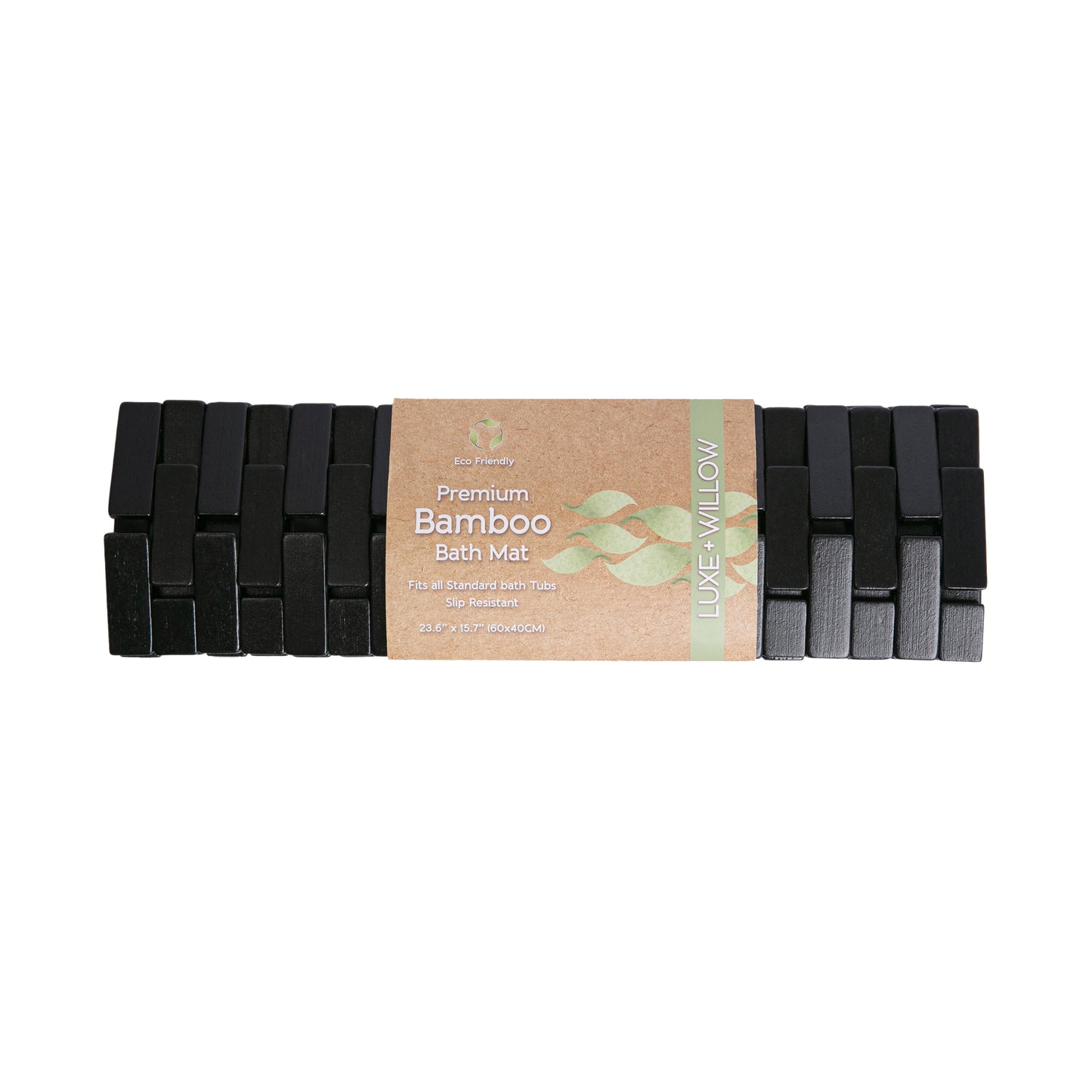 Bamboo Wood Bath Mat - Black