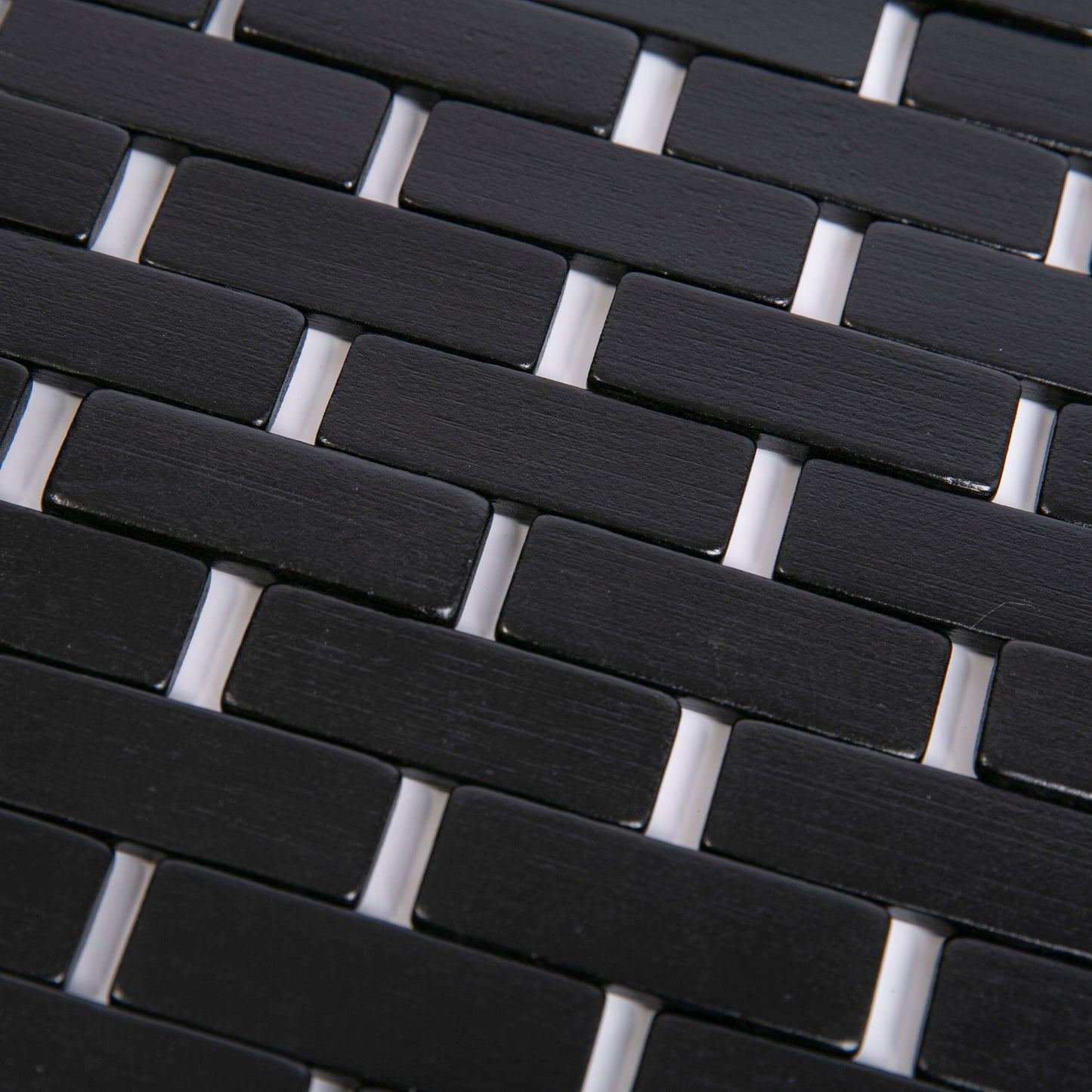Bamboo Wood Bath Mat - Black