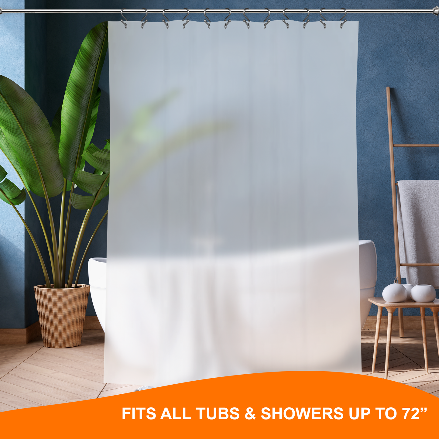 Super Heavy Weight PEVA Shower Liner 70" X 72" - FROSTED