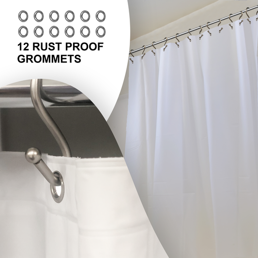 Super Heavy Weight + PEVA Shower Liner 70" X 72" - CLEAR