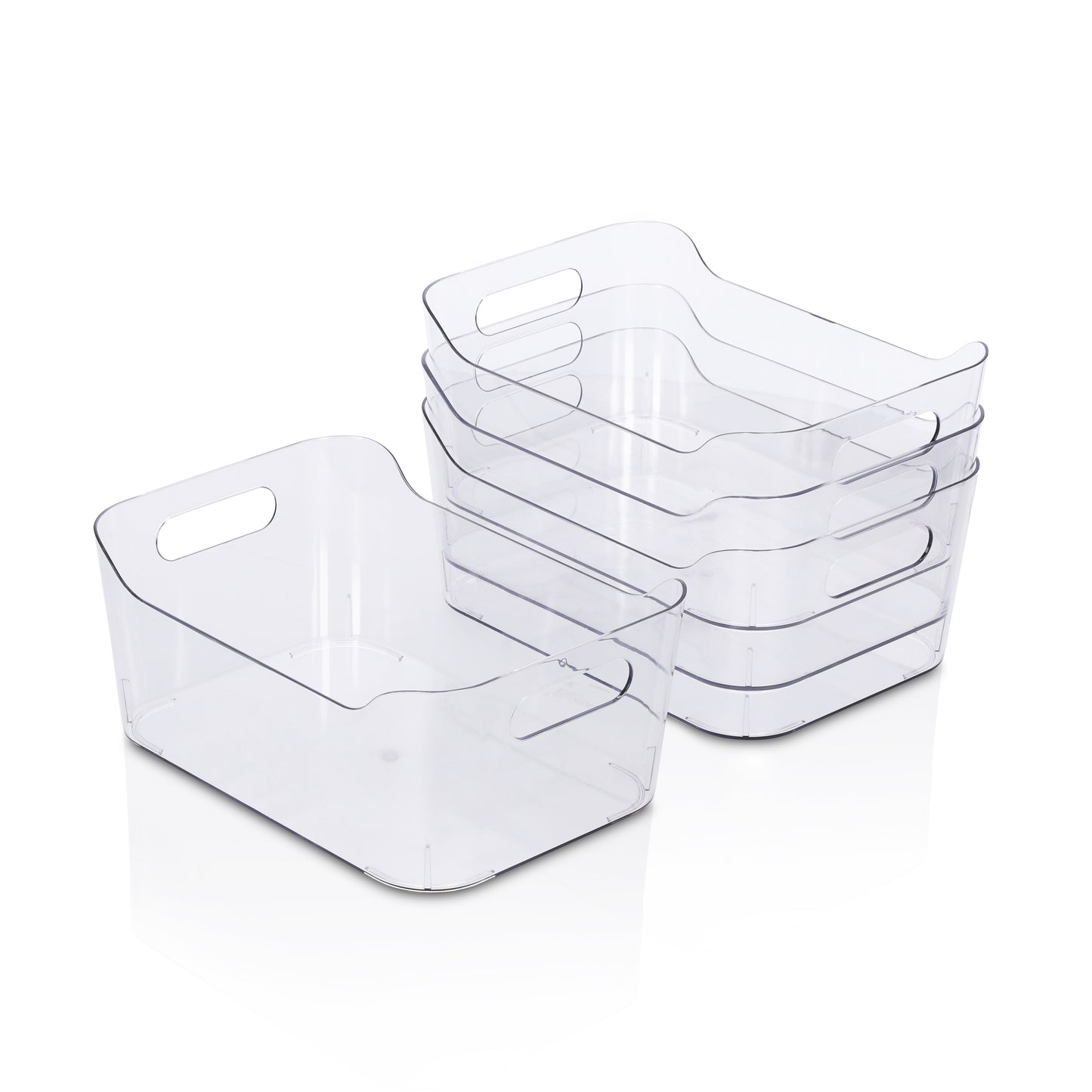 4 Pack - Clear Multi Use Storage Bin
