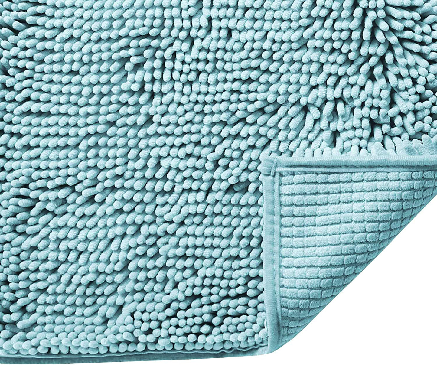 Chenille Bath Mat - Aqua Haze