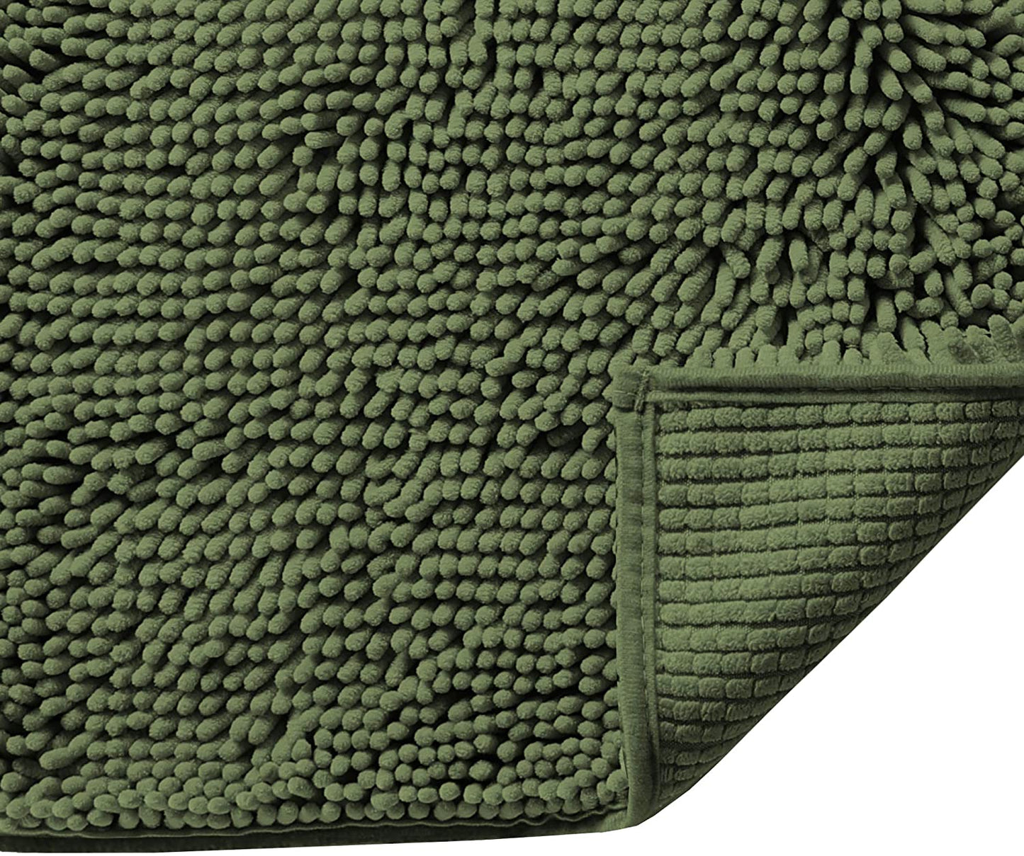 Chenille Bath Mat - Army Green