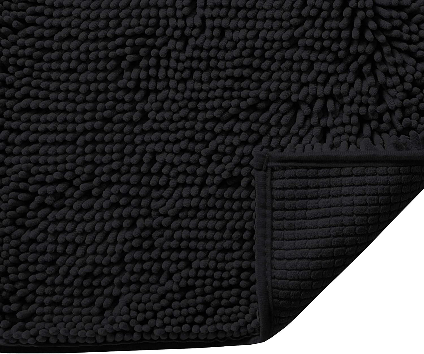 Chenille Bath Mat - Black