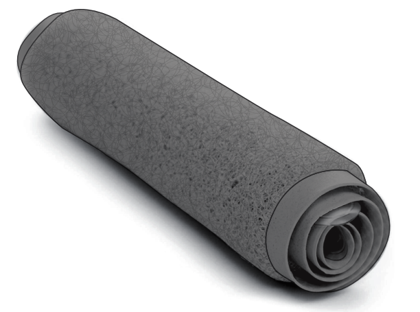 Loofah Bath Mat - Grey