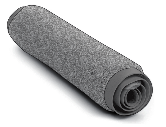 Loofah Bath Mat - Grey & White