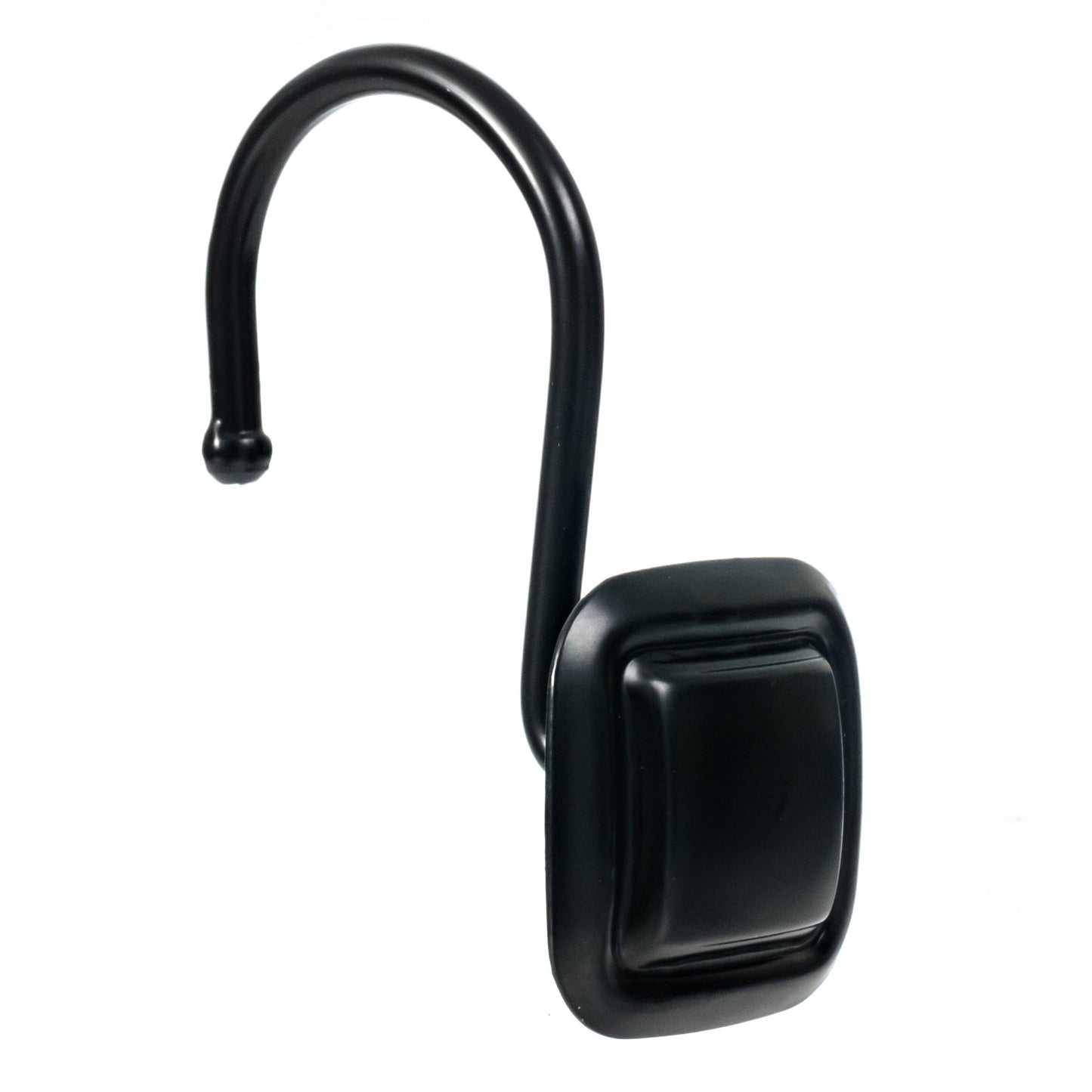 Modern Decor 12 Pack Shower Hooks Sqaured - BLACK