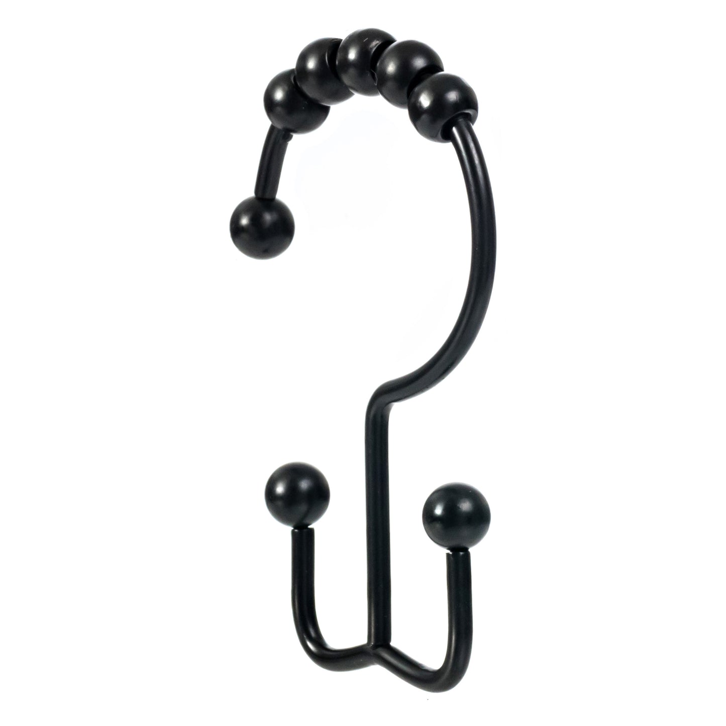 Modern Decor 12 Pack Nice Roller Hooks - BLACK