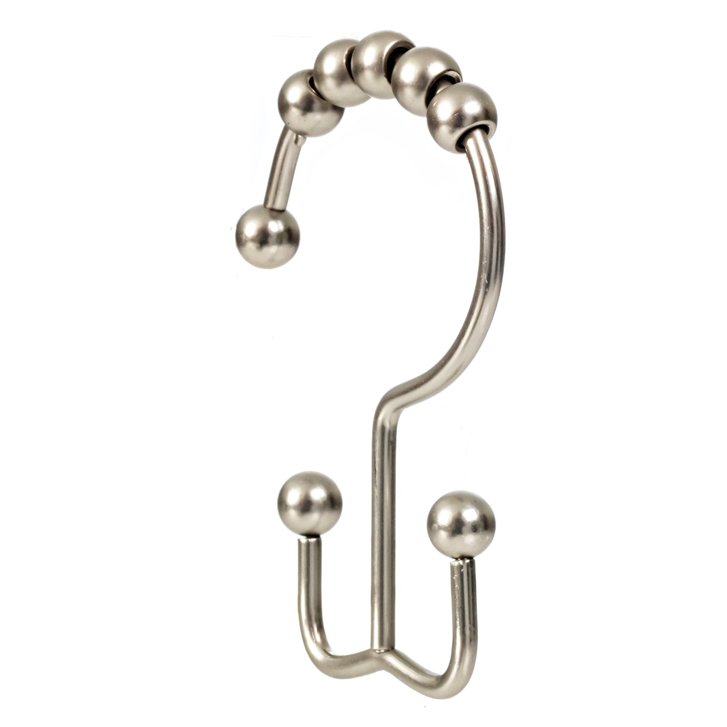 Modern Decor 12 Pack Nice Roller Hooks - SATIN NICKEL