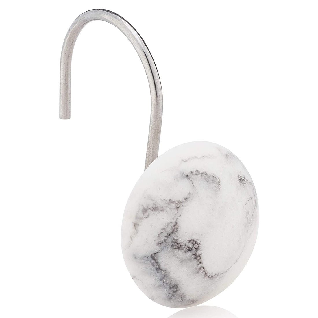 Modern Decor 12 Pack Faux Marble Hooks - CHROME
