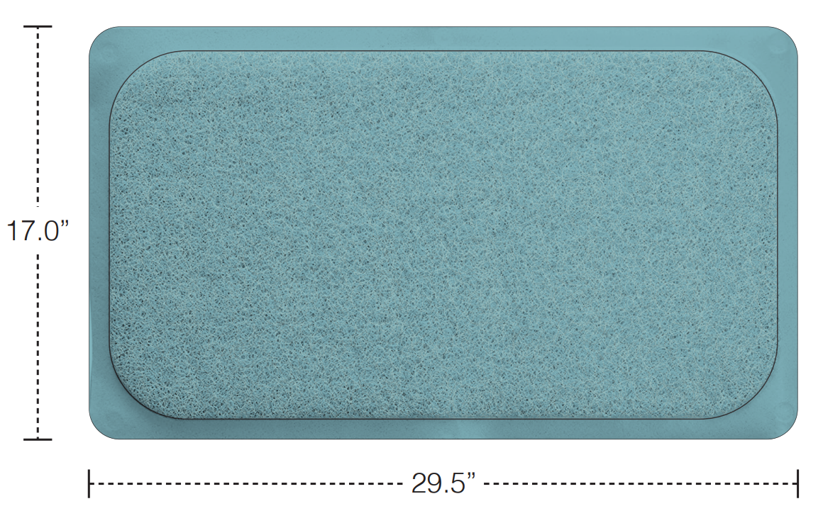 Loofah Bath Mat - Ocean Blue