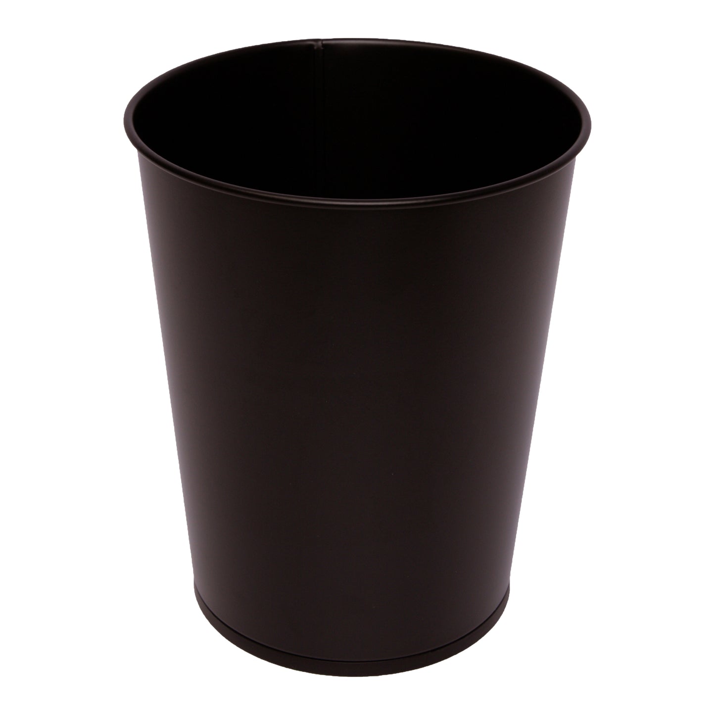 Metal Open Trash Bin - Matte Black