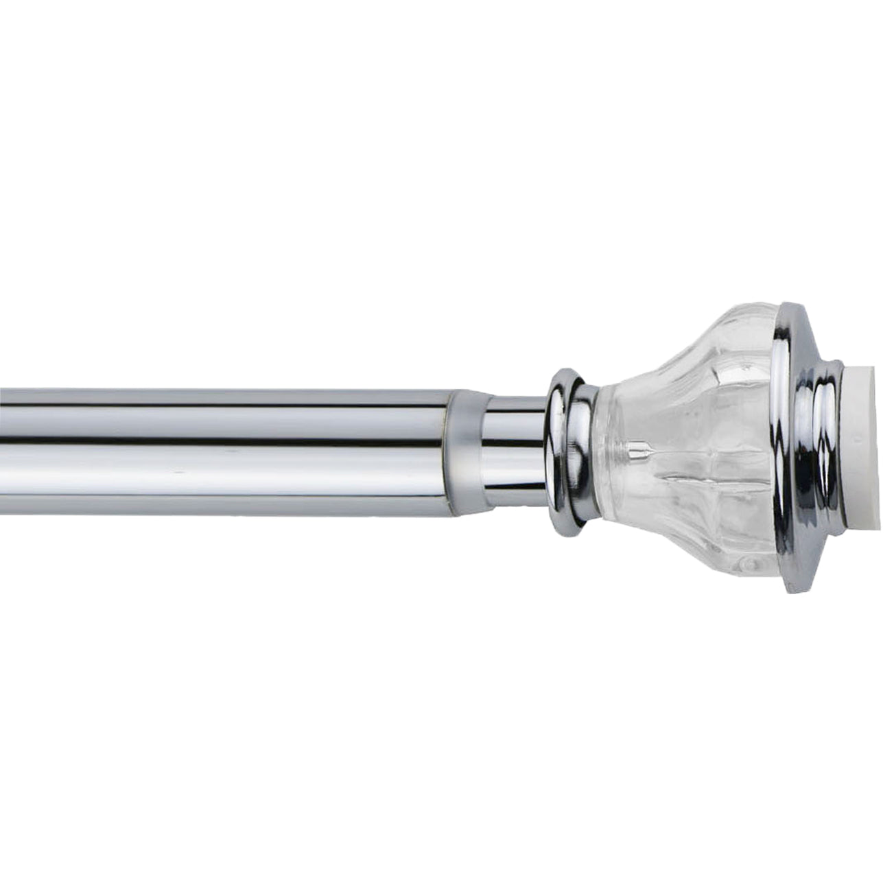 Crystal Shower Curtain Tension Rod 42-72"