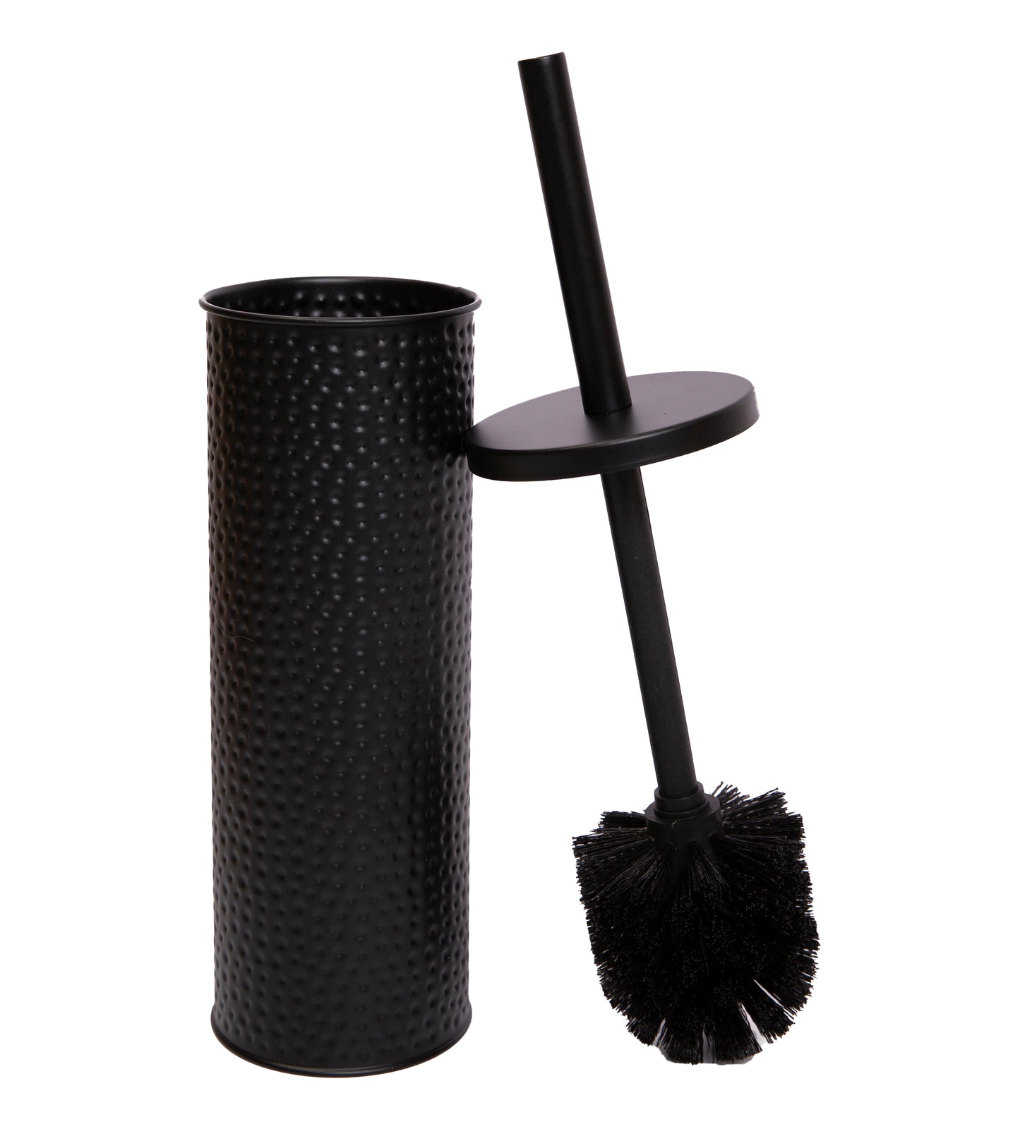 Toilet Brush Holders - Matte Black, Hammered Textured