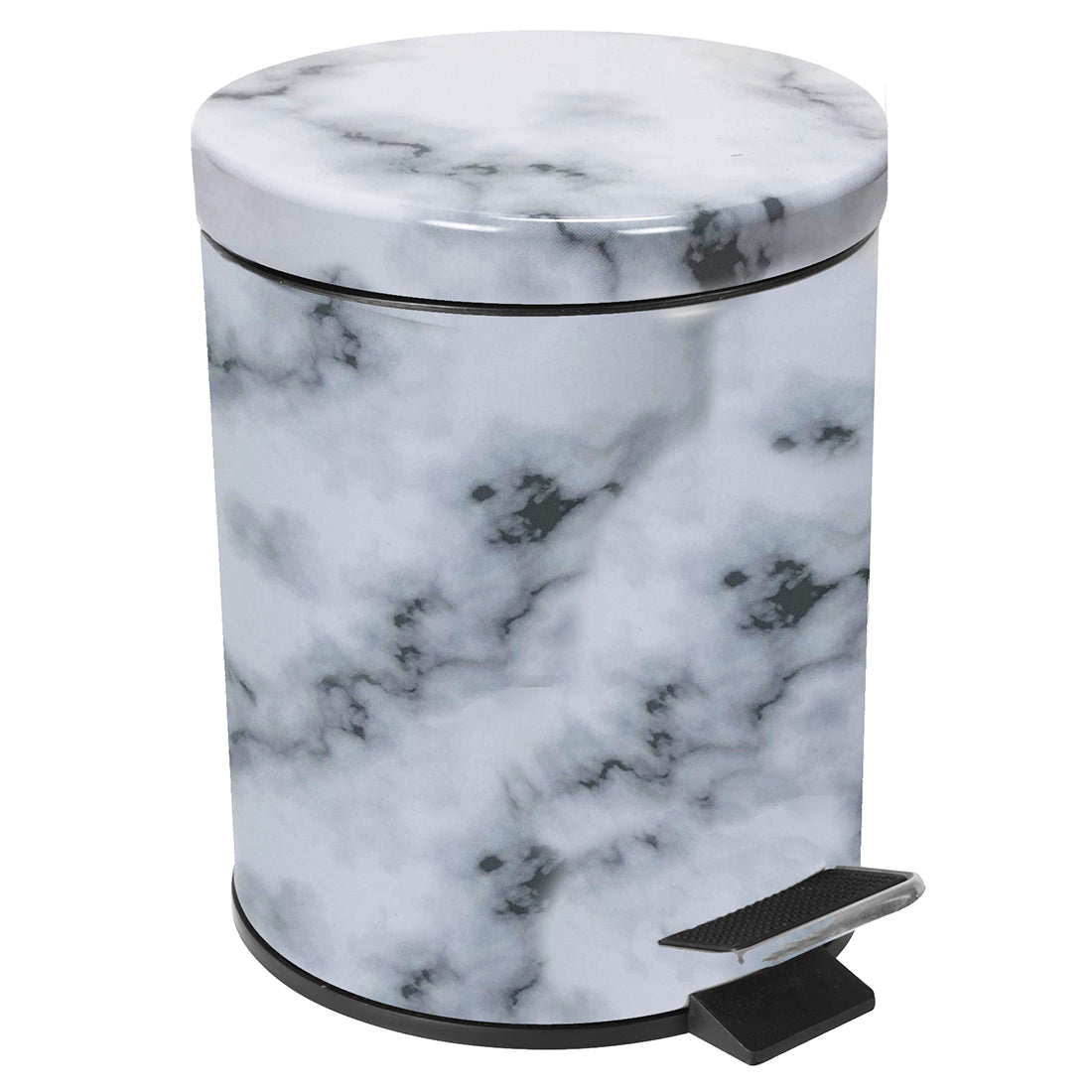 Modern Decor Soft Close Step Trash Bin - MARBLE