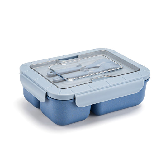 Husk Fiber 3 Compartment Bento Box With Cutlery