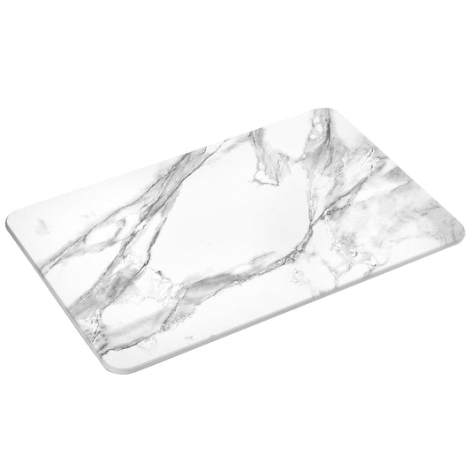 Diatomite Earth Stone Bath Mat - White Marble