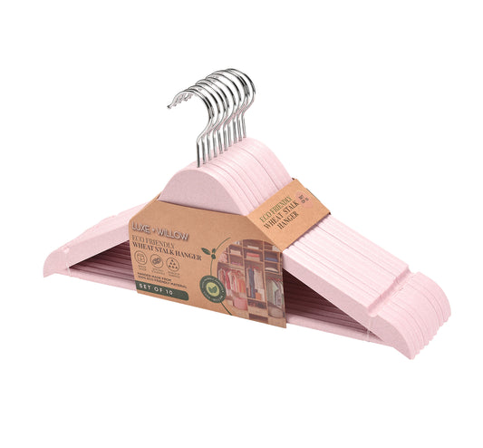 10 Pack Wheat Stalk Adult Hangers - Pink