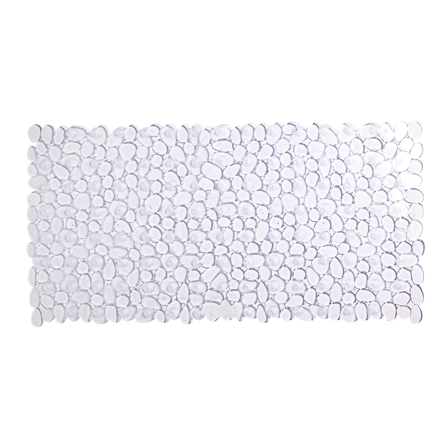 Anti Slip Bath Mat - Rectangle Pebbles Clear