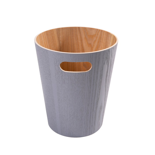 5 Liter Wooden Trash Bin - Grey