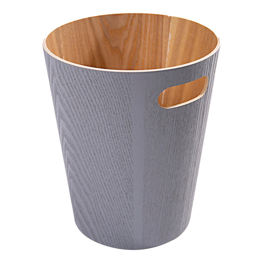 5 Liter Wooden Trash Bin - Grey