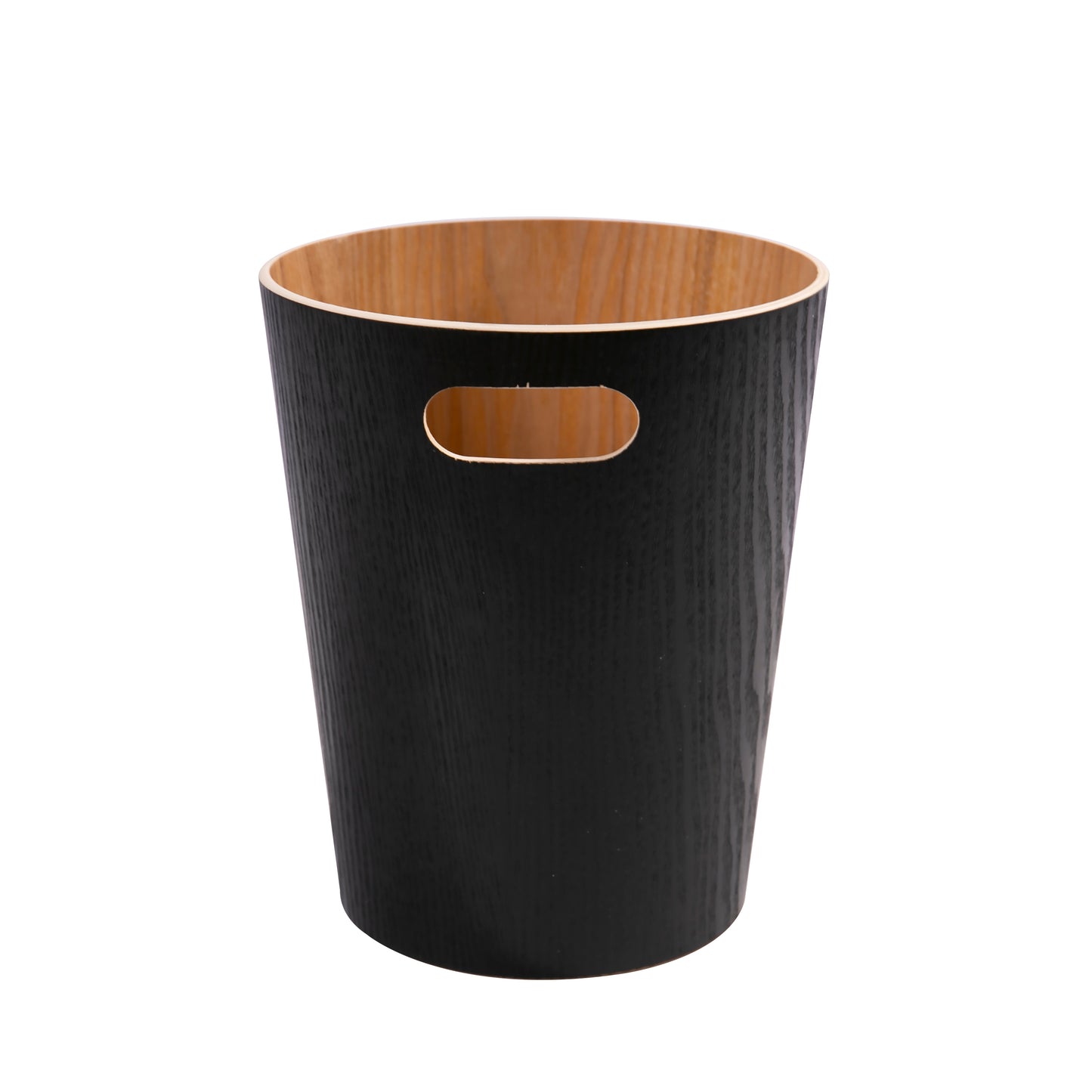 5 Liter Wooden Trash Bin - Black