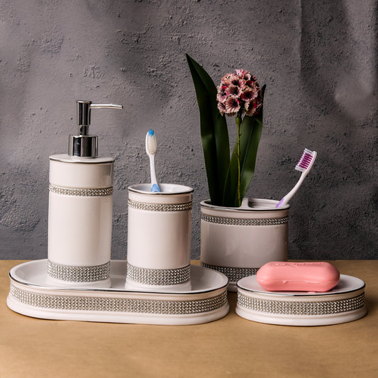 Modern Decor Bathroom Accessories - Rhinestone Ceramic