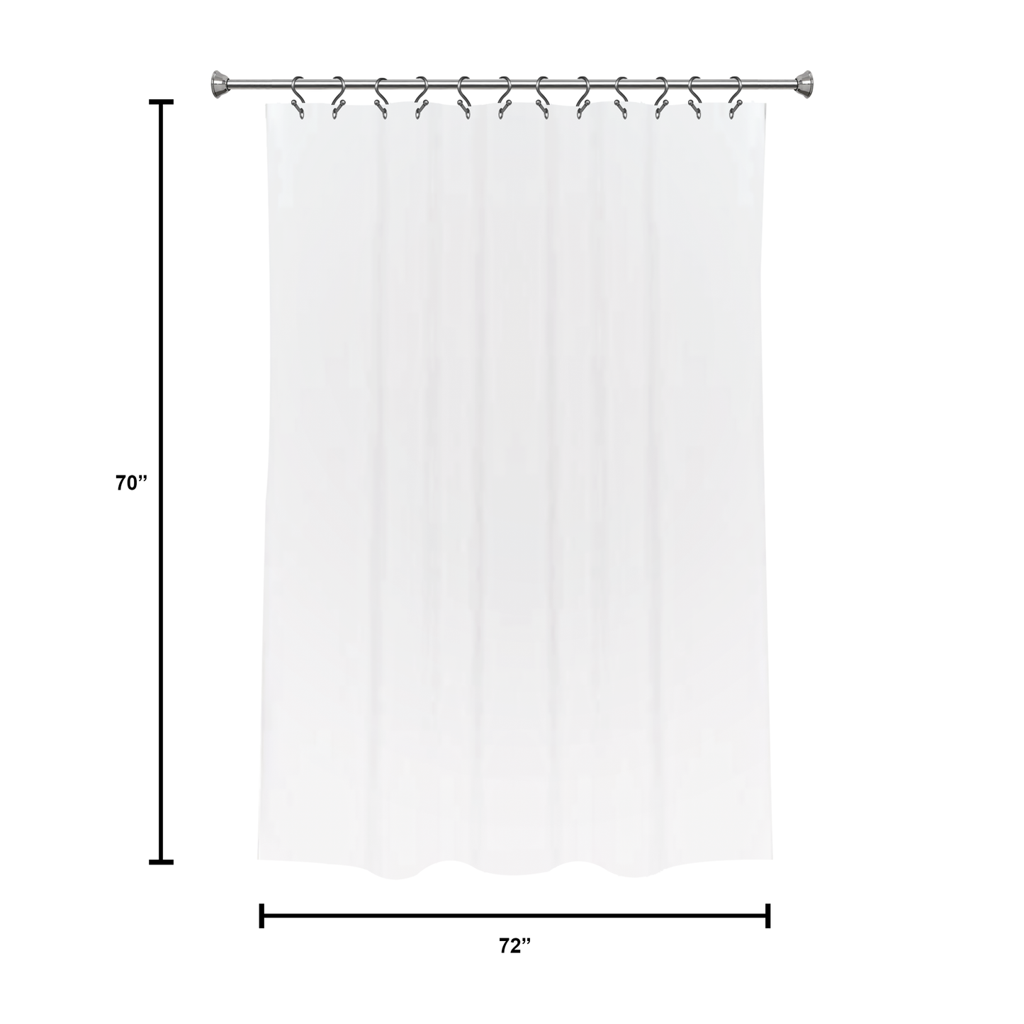 Super Heavy Weight + PEVA Shower Liner 70" X 72" - FROSTED