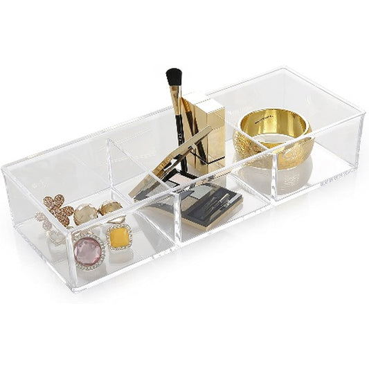 Cosmetic Acrylic Makeup Organizer - 3 Compartments