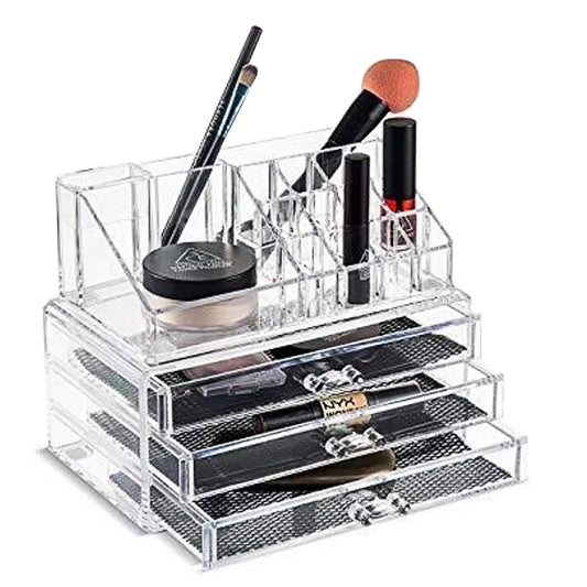 Cosmetic Acrylic Makeup Organizer - 19 Compartments