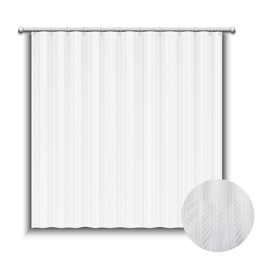 Microfiber Shower Curtains - Textured Herringbone