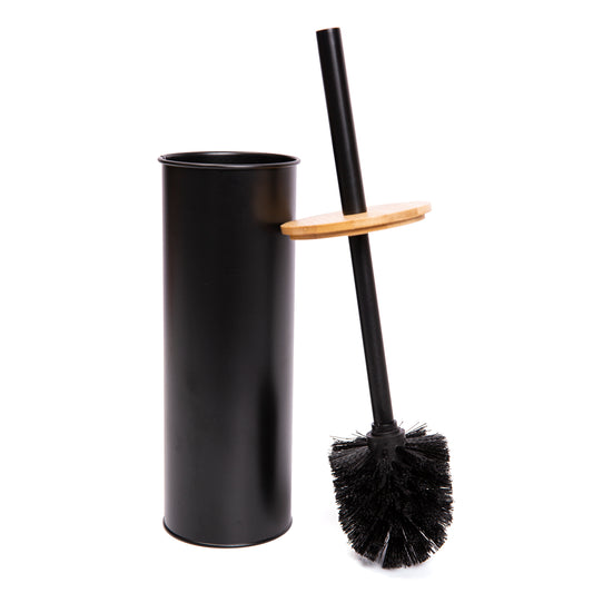 Bamboo Toilet Brush Holders - Matte Black