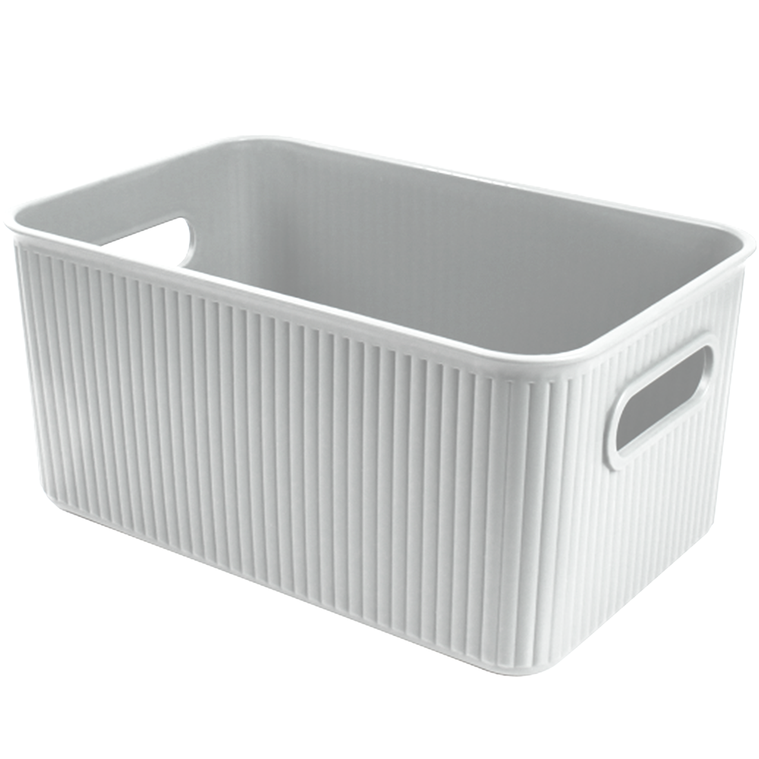 3 Pack Woven Plastic Storage Basket - Striped White